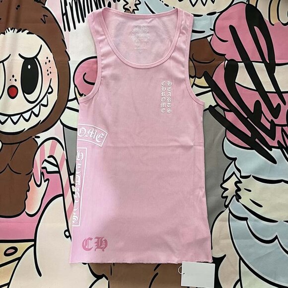 Pink Chrome Hearts Tank Top - Picture 1 of 7
